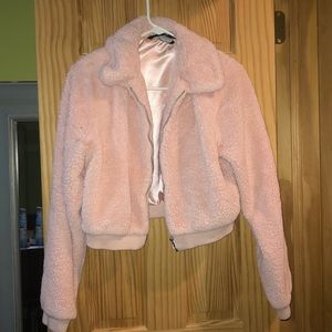 Pink fluffy jacket